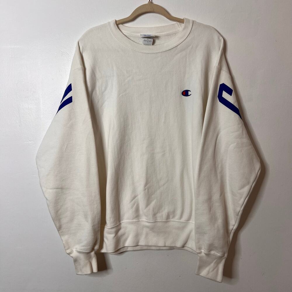 VINTAGE CHAMPION Reverse Weave Spell Out Crew Neck Sweatshirt Size XL